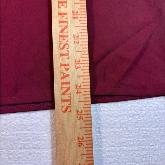 Ann Taylor Burgundy Blouse with Embroidered puff sleeves size M - Picture 5 of 7